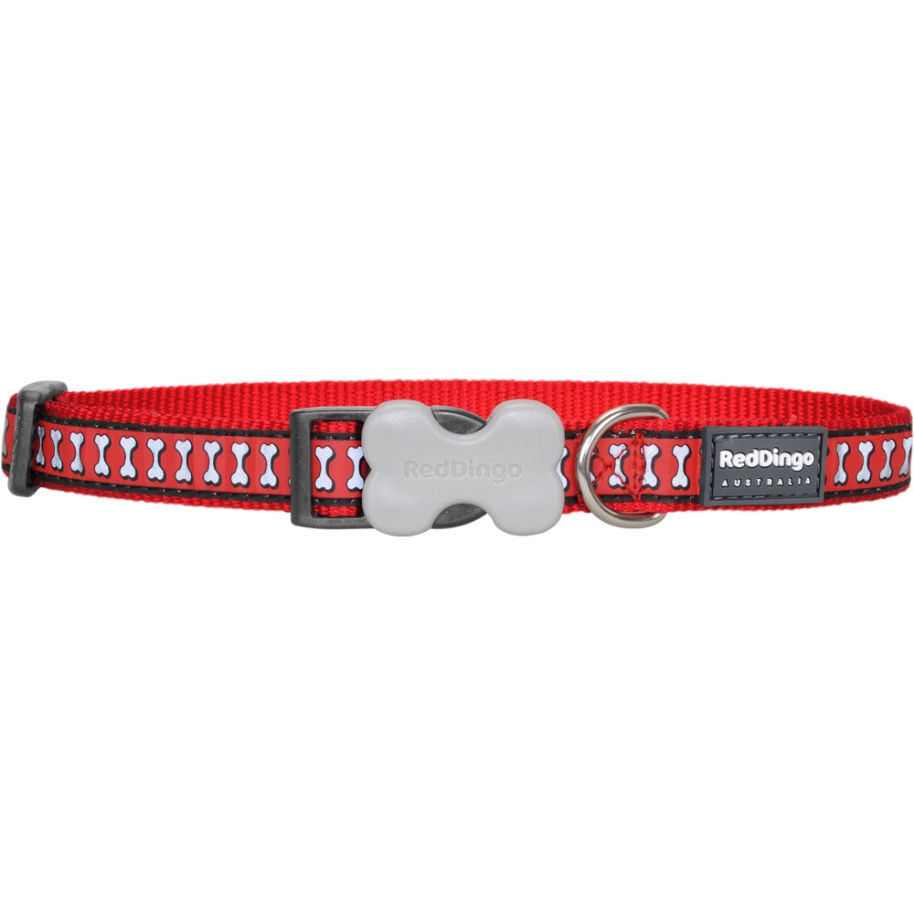 Red Dingo Reflective Dog Collar - Small - Kohepets