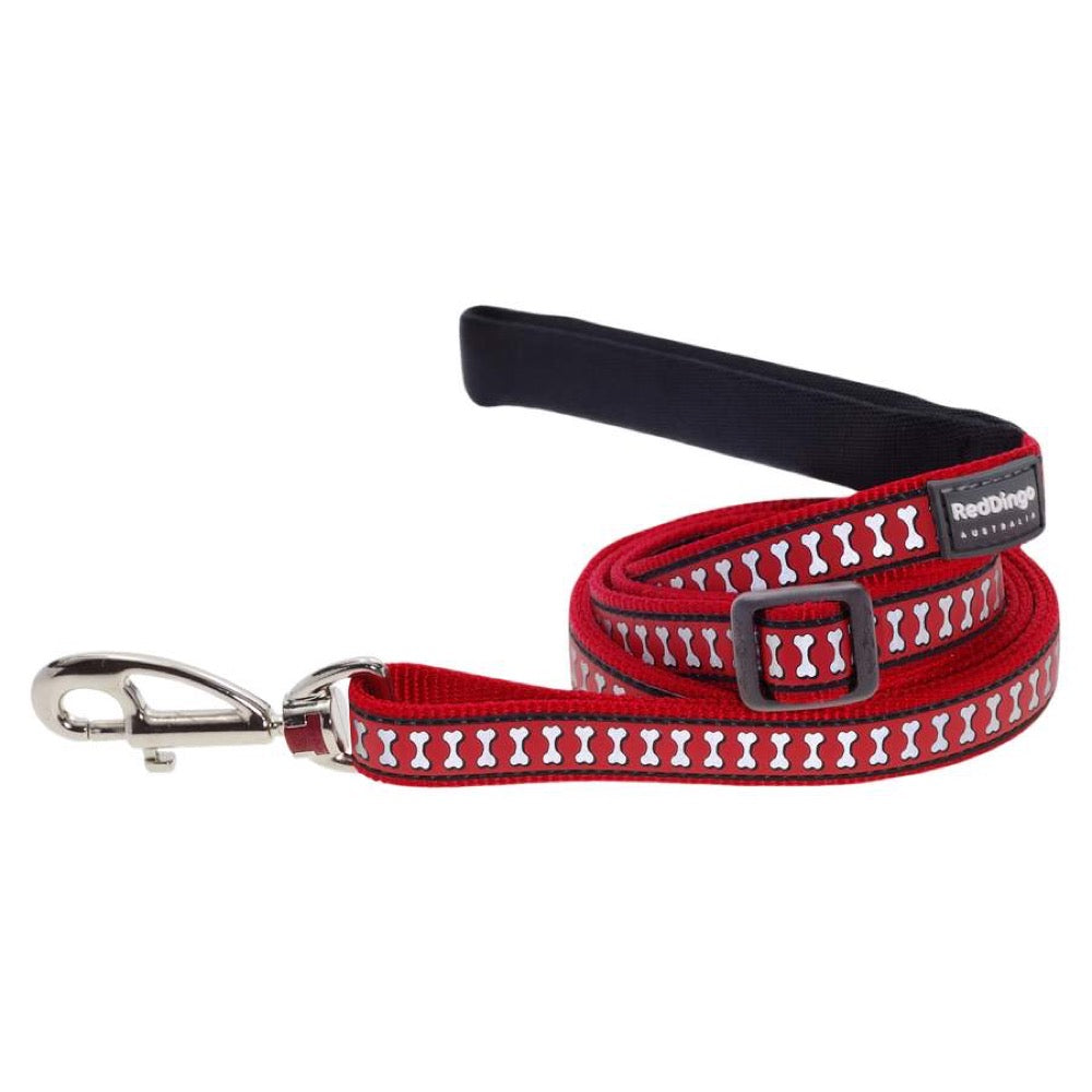 Red Dingo Reflective Dog Lead - Small - Kohepets