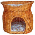 Sweety Round Rattan Cat House Bed - Kohepets