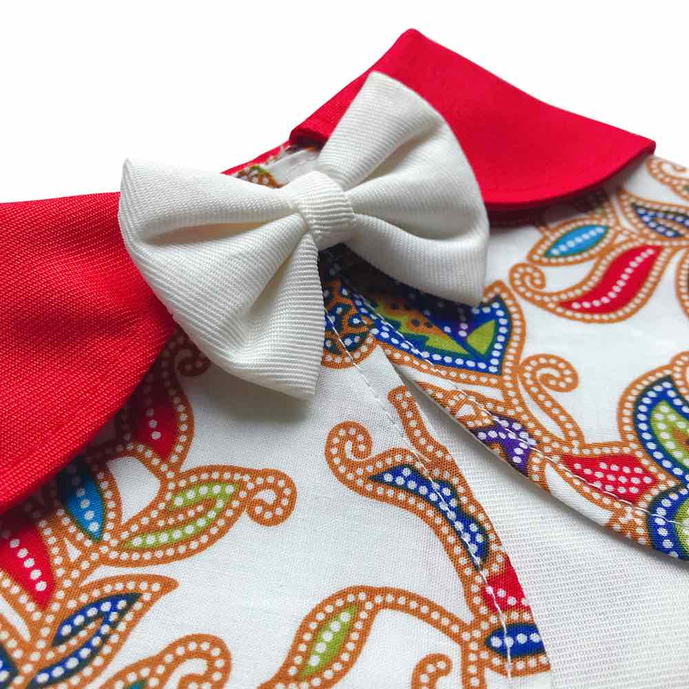 RuffCo Handcrafted Cape For Cats & Dogs (White Batik)