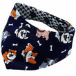 RuffCo Handcrafted Reversible Bandana For Cats & Dogs (Blue Puppies)