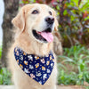 RuffCo Handcrafted Reversible Bandana For Cats & Dogs (Blue Puppies)
