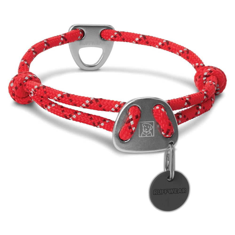 Ruffwear Knot-a-Collar Reflective Adjustable Rope Dog Collar (Red Currant) - Kohepets