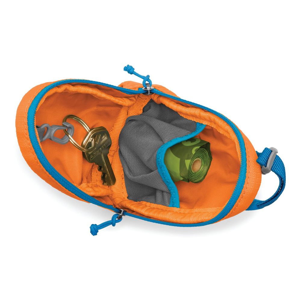 Ruffwear Stash Bag Multi-Function Dog Poop Bag Dispenser (Orange Poppy) - Kohepets
