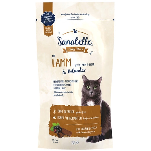 10% OFF: Sanabelle Lamb & Elderberry Cat Sticks 55g - Kohepets