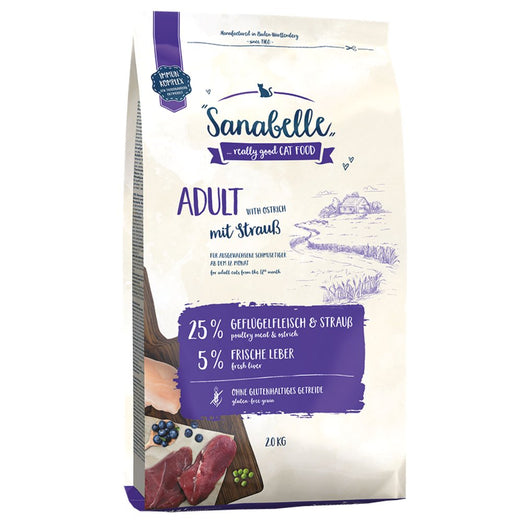 Sanabelle Adult With Ostrich Dry Cat Food - Kohepets