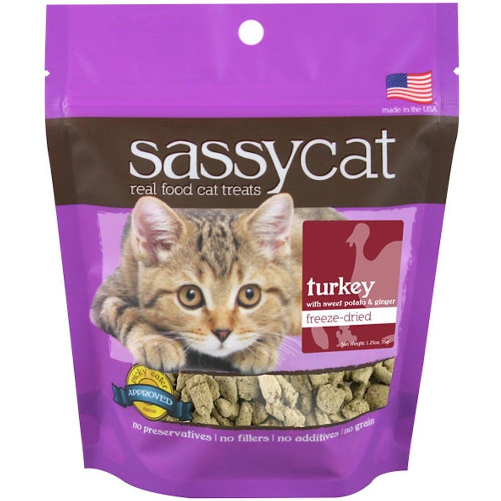 Sassy Cat Turkey, Sweet Potato & Ginger Freeze-Dried Cat Treats 35g - Kohepets