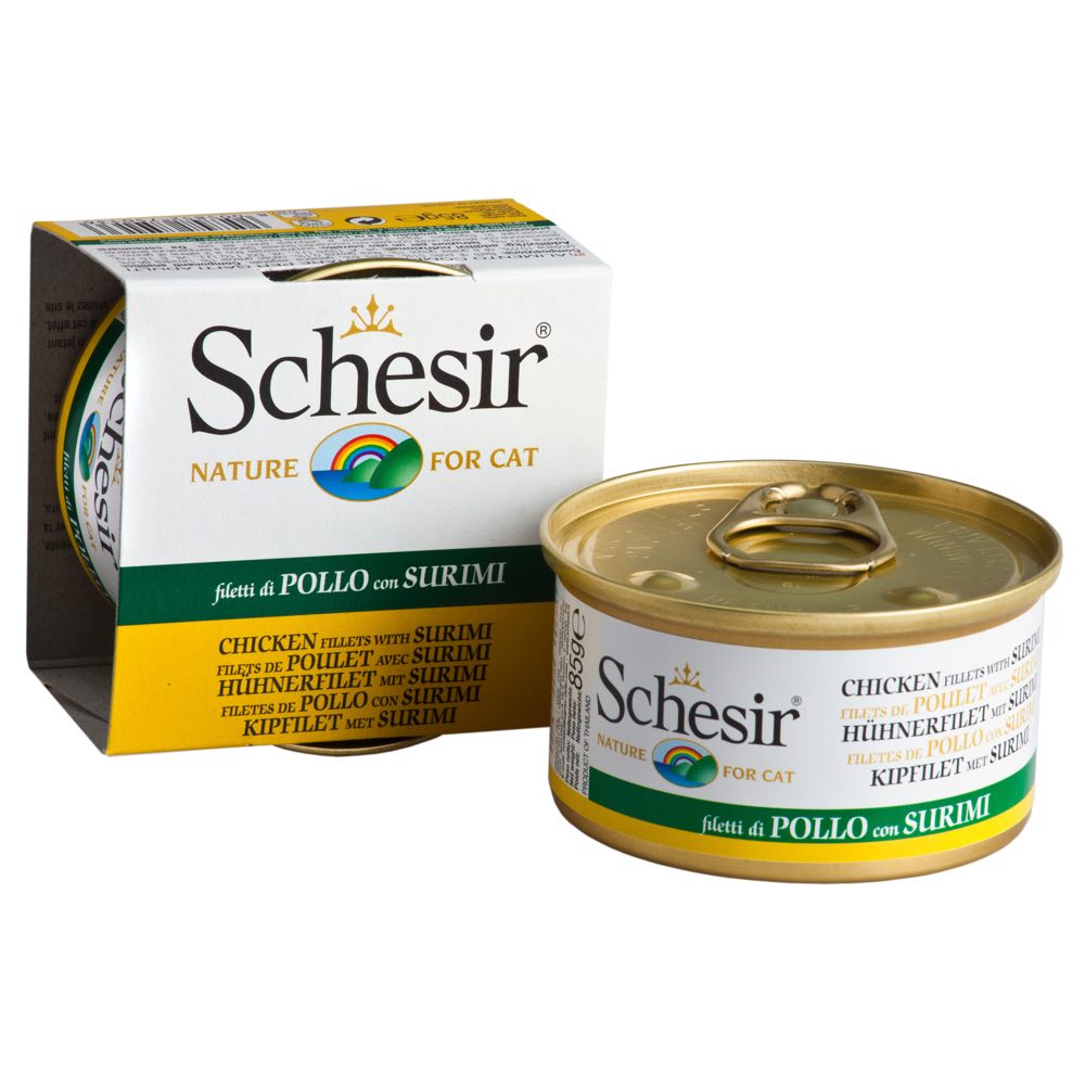Schesir Chicken Fillet with Surimi in Jelly Canned Cat Food 85g - Kohepets