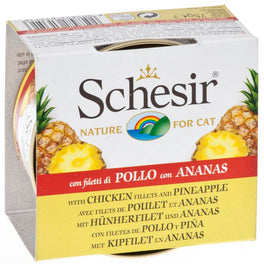 Schesir Chicken Fillets and Pineapple Fruit Dinner Canned Cat Food 75g - Kohepets