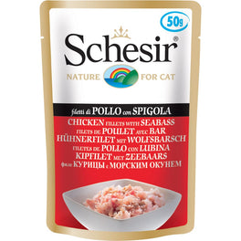 Schesir Chicken Fillets With Seabass Pouch Cat Food 50g x 12 - Kohepets