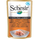 Schesir Tuna, Chicken With Shrimps Adult Pouch Cat Food 50g
