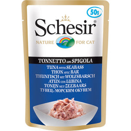 Schesir Tuna With Seabass Pouch Cat Food 50g x 12 - Kohepets