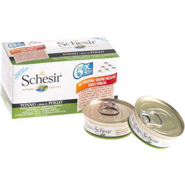Schesir Tuna with Chicken Fillets in Natural Jelly Canned Cat Food 6 x 50g Multipack - Kohepets