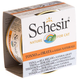 Schesir Tuna with Sea Bream in Natural Gravy Canned Cat Food 70g - Kohepets