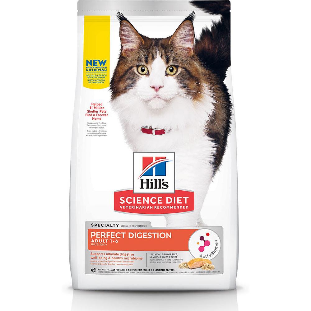 Science Diet Adult Perfect Digestion Salmon & Brown Rice Dry Cat Food 3.5lb - Kohepets