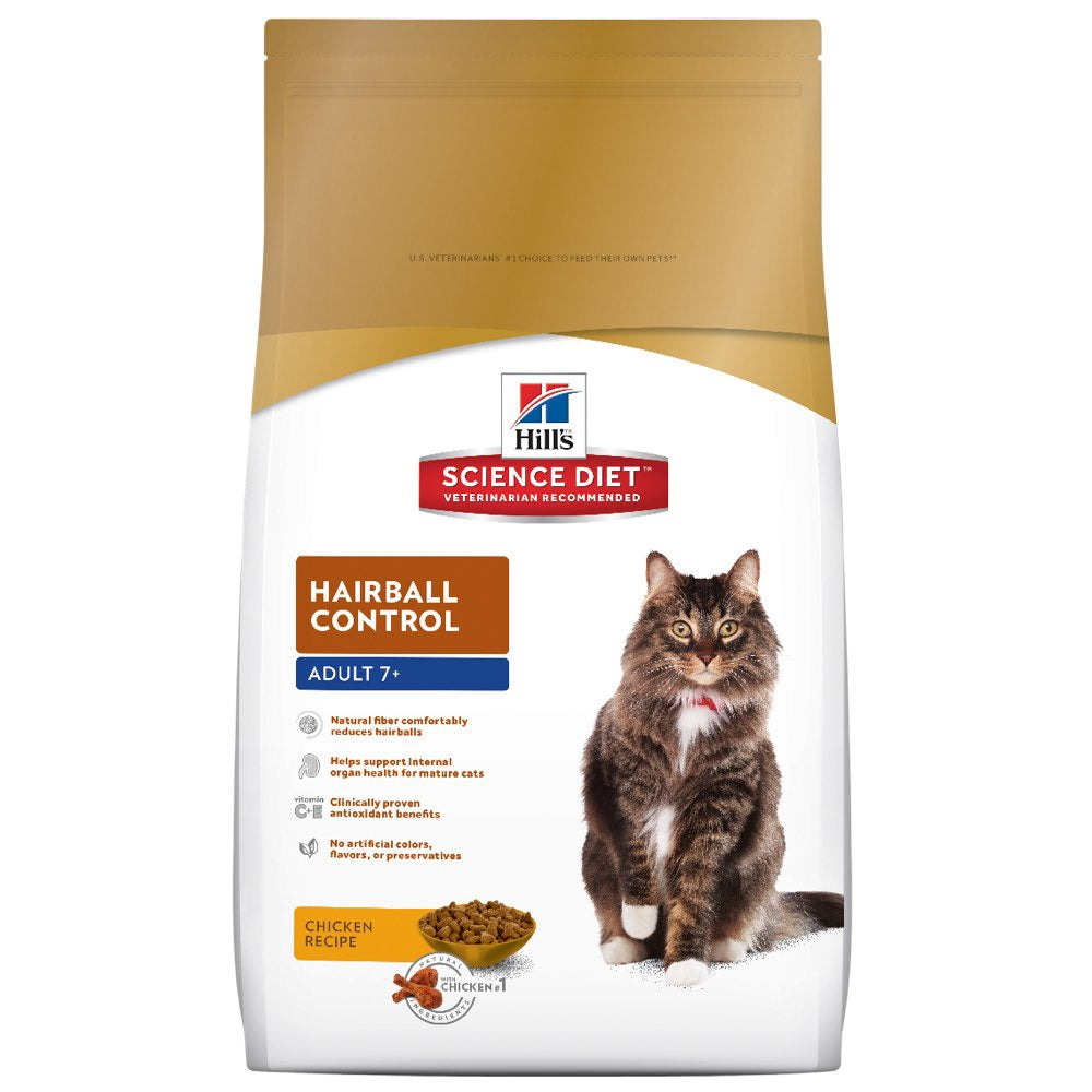 Science Diet Mature Adult Hairball Control Chicken Dry Cat Food 3.5 lb - Kohepets