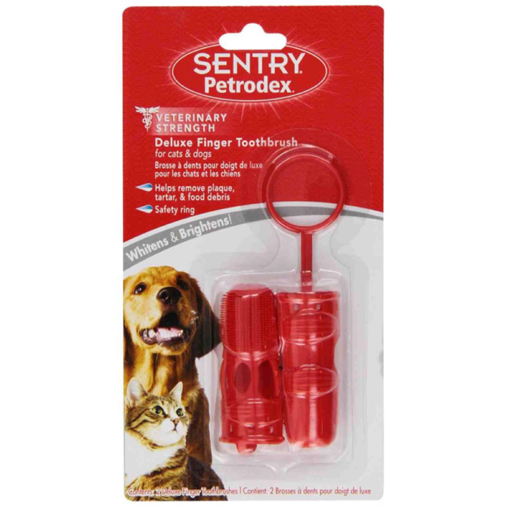 Sentry Petrodex Deluxe Finger Toothbrush for Dogs and Cats - Kohepets