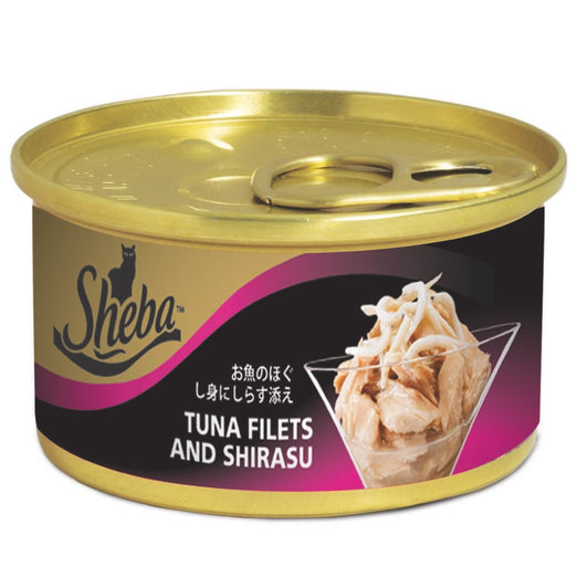 Sheba Tuna Filets & Shirasu Canned Cat Food 85g - Kohepets
