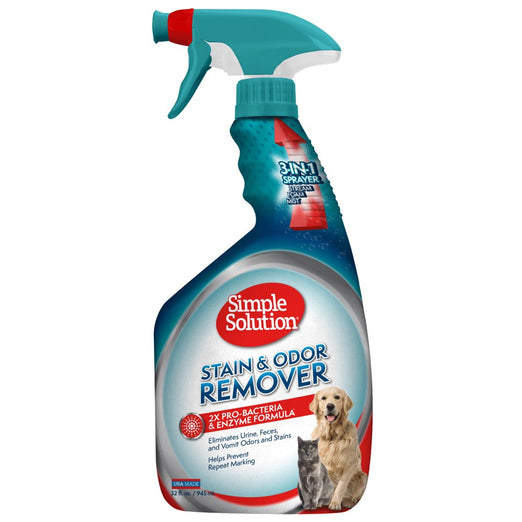 33% OFF: Simple Solution Stain & Odor Remover Spray For Cats & Dogs 32oz - Kohepets