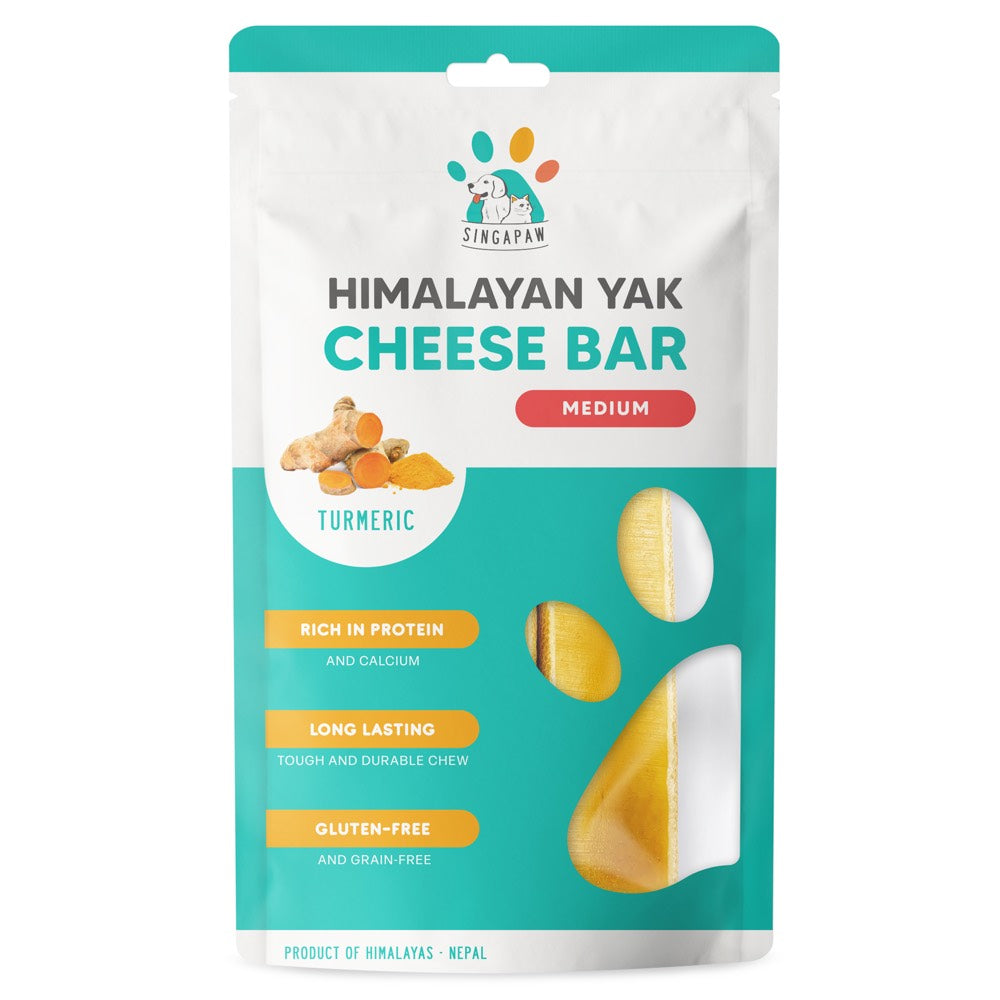 Sing-A-Paw Himalayan Yak Cheese Bar Turmeric Dog Chew 2Pcs - Kohepets