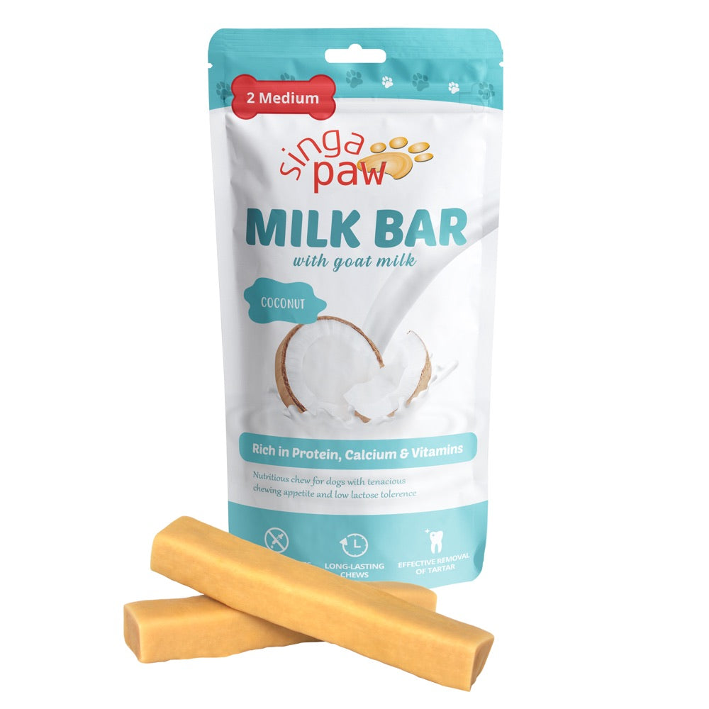 Sing-A-Paw Milk Bar Coconut Dog Chew - Kohepets