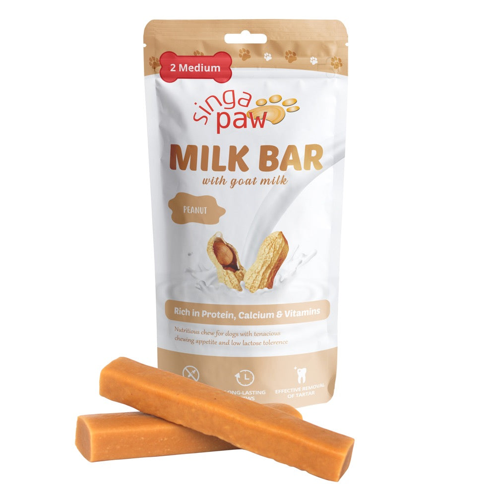 Sing-A-Paw Milk Bar Peanut Dog Chew - Kohepets