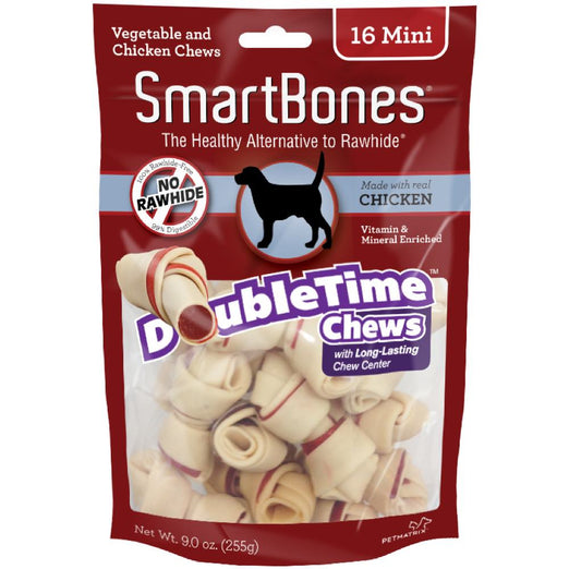 SmartBones DoubleTime Chicken Mini Dog Chews 16pc - Kohepets