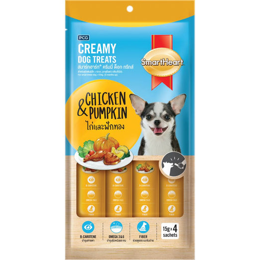 Smartheart Chicken & Pumpkin Creamy Dog Treats 60g - Kohepets