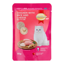 Smartheart Chicken with Rice & Cheese Pouch Cat Food 85g x 12 - Kohepets