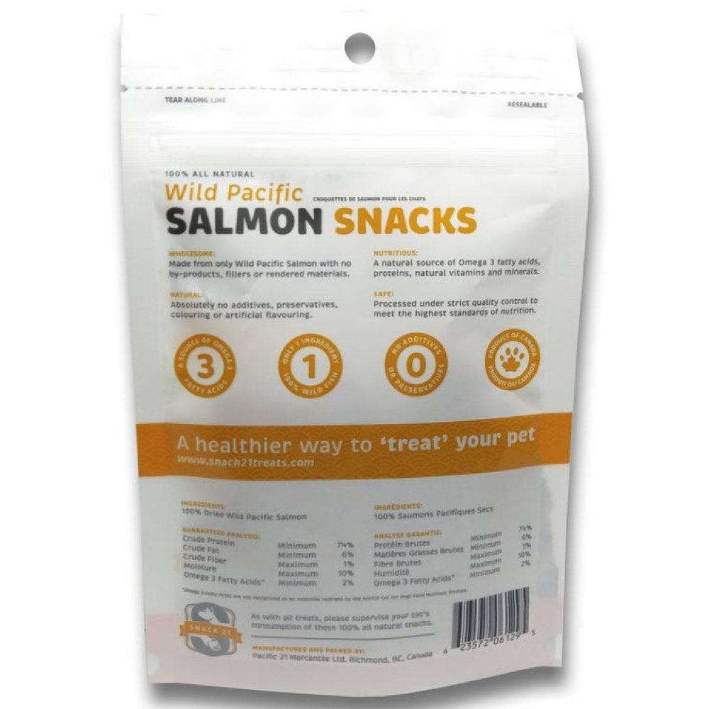 Snack 21 Wild Pacific Salmon Snacks Cat Treats 25g - Kohepets