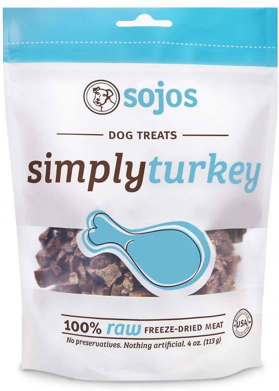 Sojos Simply Turkey Freeze-Dried Turkey Dog Treats 4oz - Kohepets