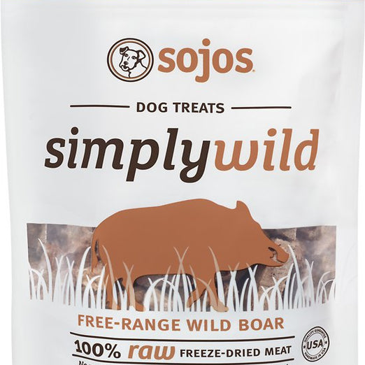 Sojos Simply Wild Freeze-Dried Free-Range Wild Boar Dog Treats 2.5oz - Kohepets