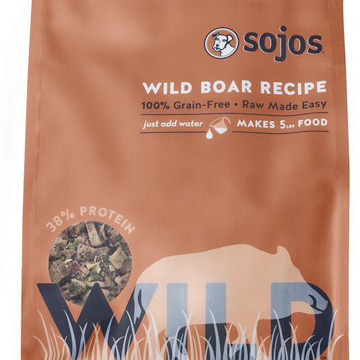 Sojos Wild Wild Boar Recipe Raw Dehydrated Dog Food 1lb - Kohepets
