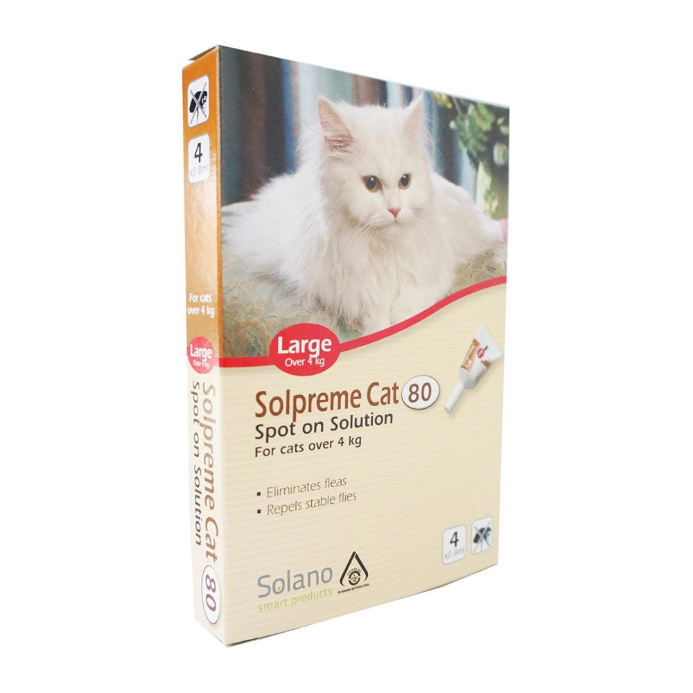 Solano Solpreme Spot On Cat Flea Control for Cats over 4kg 4ct | Kohepets