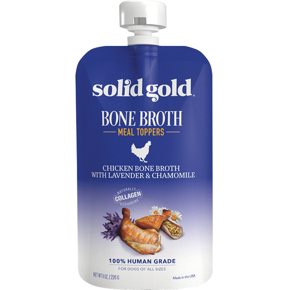 Solid Gold Chicken Bone Broth with Lavender & Chamomile Meal Topper Fo Kohepets