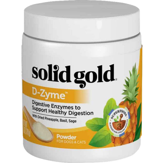 Solid Gold D-Zyme Grain-free Nutritional Supplement Powder for Dogs & Cats 6oz - Kohepets