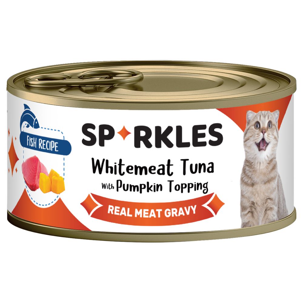 Sparkles Colours Whitemeat Tuna With Pumpkin Topping Canned Cat Food 70g x 24