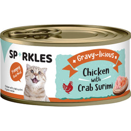 Sparkles Gravy-licious Chicken With Crab Surimi Canned Cat Food 80g x 24 - Kohepets
