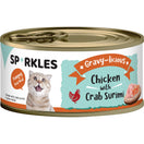 $6 OFF 24 cans: Sparkles Gravy-licious Chicken With Crab Surimi Canned Cat Food 80g x 24