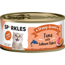 $7 OFF 24 cans: Sparkles Gravy-licious Tuna With Salmon Flakes Canned Cat Food 80g x 24