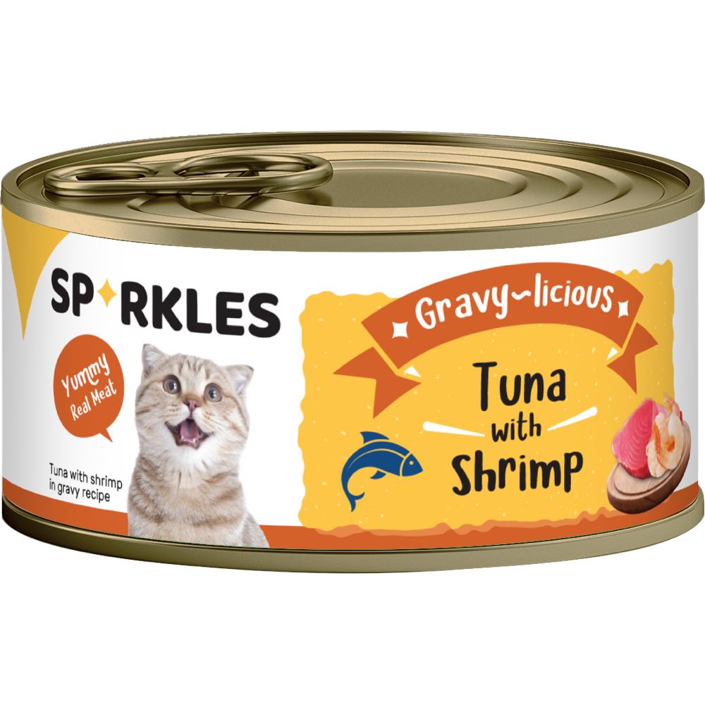 Sparkles Gravy-licious Tuna With Shrimp Canned Cat Food 80g x 24
