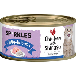 Sparkles Jelly-licious Chicken With Shirasu Canned Cat Food 80g x 24
