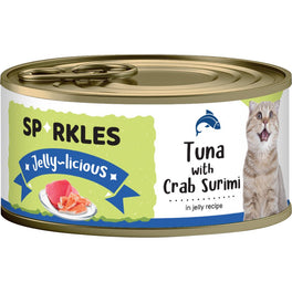 Sparkles Jelly-licious Tuna With Crab Surimi Canned Cat Food 80g x 24