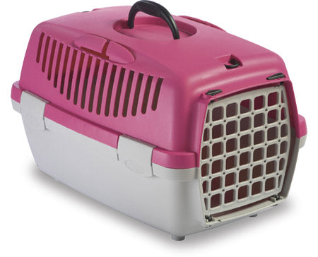 Stefanplast Gulliver 1 with Plastic Door Pet Carrier in Fuchsia - Kohepets