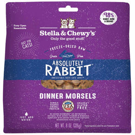 Stella & Chewy’s Absolutely Rabbit Dinner Morsels Freeze-Dried Cat Food 8oz - Kohepets