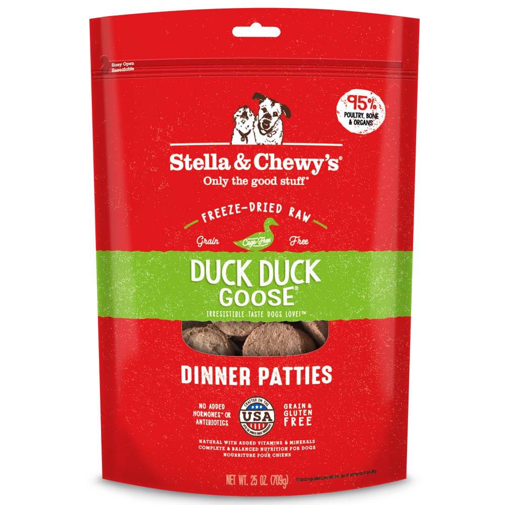 'BUNDLE DEAL': Stella & Chewy’s Duck Duck Goose Dinner Patties Freeze-Dried Dog Food - Kohepets