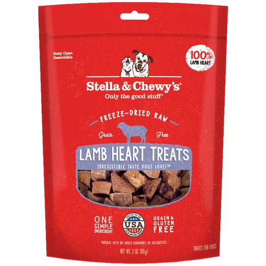 8 FOR $88: Stella & Chewy’s Lamb Heart Single Ingredient Freeze-Dried Dog Treats 2.75oz - Kohepets