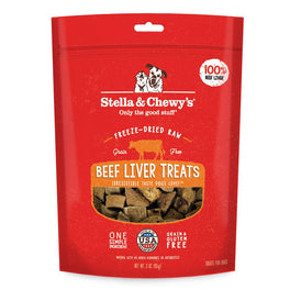 Stella & Chewy’s Beef Liver Single Ingredient Freeze-Dried Dog Treats 3oz - Kohepets
