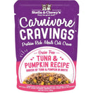4 FOR $13.60: Stella & Chewy's Carnivore Cravings Tuna & Pumpkin In Broth Grain-Free Pouch Cat Food 2.8oz