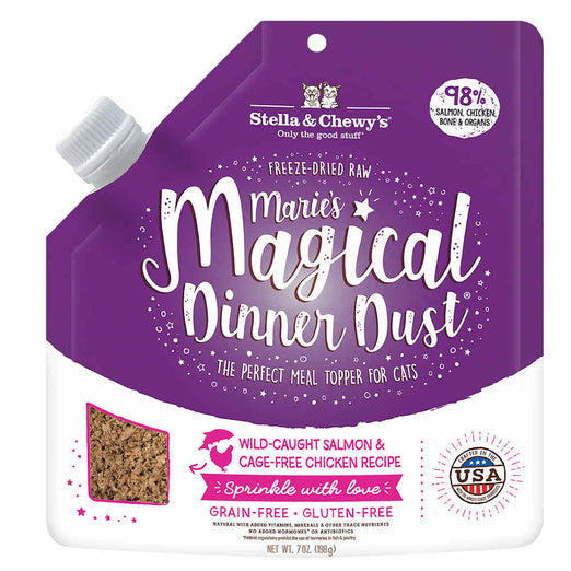 Stella & Chewy’s Marie’s Magical Dinner Dust Salmon & Chicken Freeze-Dried Cat Food Topper 7oz - Kohepets